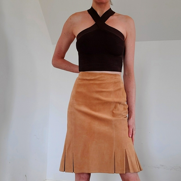 DANIER - Suede leather skirt - Picture 2 of 14